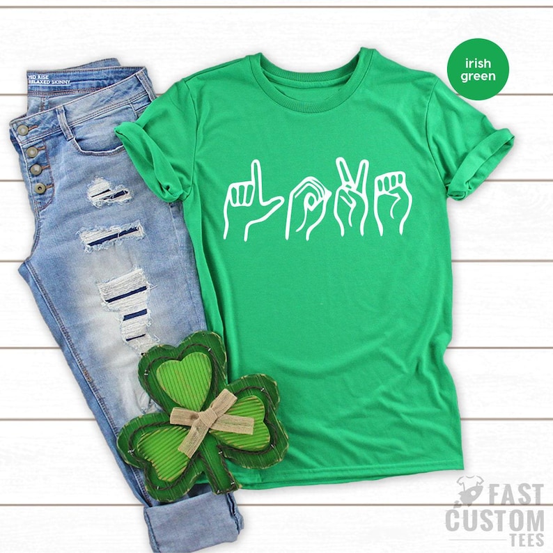 Sign Language Shirt, Love Sign Language Tee, American Sign Language, Gift For Love, Deaf Community, ASL T-Shirt image 5
