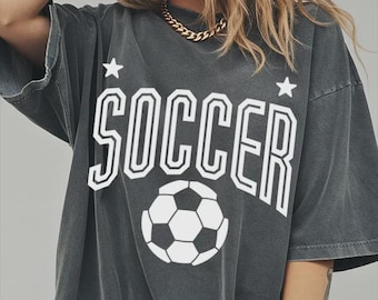 Comfort Colors® Retro Soccer Shirt, Soccer Game Day Tee, Soccer Ball Shirt, Soccer Season Gift, Football Fan Shirt, Sport Lover Apparel