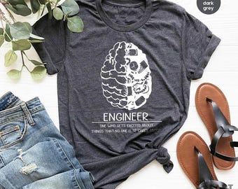 Funny Engineer Shirt, Engineer Definition Tee, Engineer Shirt, Engineering Student Shirt, Engineering Shirts, Brain Tee