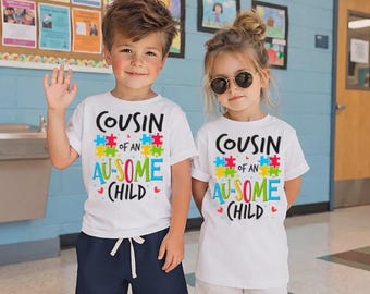 Autism Awareness Cousin Shirt, Autism Support Kids Shirt, Puzzle Piece Shirt, Neurodiversity Acceptance Shirt, Autism Family Gift