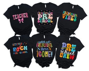 Pre School Kids Shirt, Pre-K Toddler Shirts, Back to School Kids Shirt, Kids Preppy School Shirt, Custom School Tee for Kids