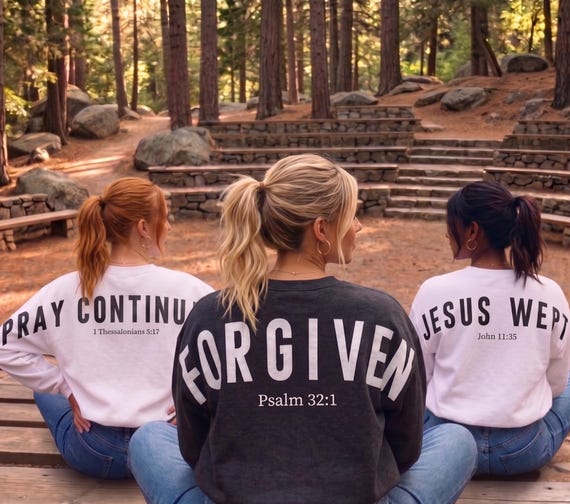 Christian Sweatshirt Hoodie Bible Verse Collection, Be Still Fear Not Faith Sweatshirt, Forgiven Psalm 32:1 Hoodie, Big Text Back Print Gift
