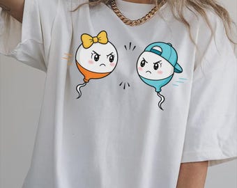 Comfort Colors® Cute Balloon Couple Shirt, Funny Cartoon Character Tee, Kawaii Love Graphic Shirt, Cute Womens Shirt, Playful Aesthetic Top