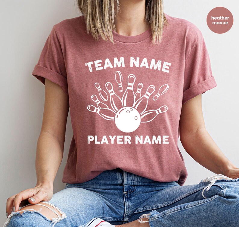 Camisetas de boliche personalizadas, presentes de boliche personalizados, moletons de boliche, camisetas de boliche infantis, camisetas personalizadas com o nome do jogador da equipe imagem 9
