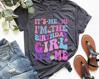Birthday Girl Statement Shirt, Festive Retro Design for Birthday Celebrations, Fun Birthday Party Gift, Cute Colorful Birthday Shirt