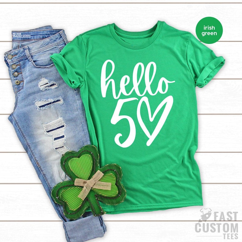 50th Birthday Shirt, Hello 50 TShirt, Fifty Years Old Gift, Hello Fifty Shirt, 50 Years Old Shirt, Birthday T Shirt, 50th Birthday Gift image 6