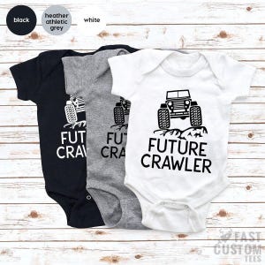 „Future Crawler“-Shirt, lustiger Babybody, Offroad-Baby, Geschenk zur Babyparty, Hipster-Babyshirt, Geschenk zur Geburt