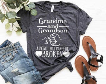 Grandma And Grandson Shirt, Grandma Gift From Grandson, Grandma T-Shirt, Grandma Shirt, Grandma Mother's Day Gift, Grandparent Gift Shirt