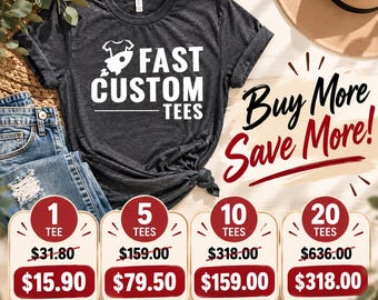 Custom Logo Design Shirt, Bulk Personalized Tee, Wholesale Family Meeting Logo Shirt, Customized Company Logo Gifts, Brand Logo Vneck Tshirt