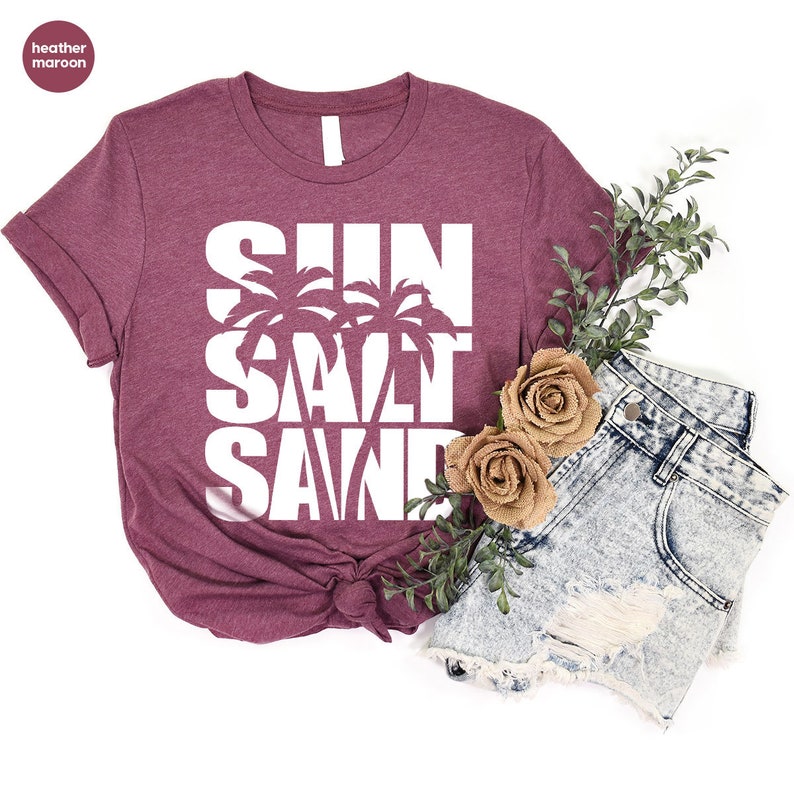 Holiday Graphic Tees, Travel Shirt, Summer Shirt, Beach T-Shirt, Sun Vneck Shirt, Vacation Shirt, Trip T-Shirt, Gift for Her, Summer Outfit image 4