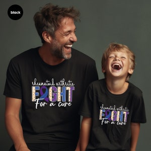 Rheumatoid Arthritis Shirt, Awareness Ribbon Graphic Tees, Family Support Clothing, Gifts for Warrior, Rheumatoid Arthritis Survivor Outfit 画像 2