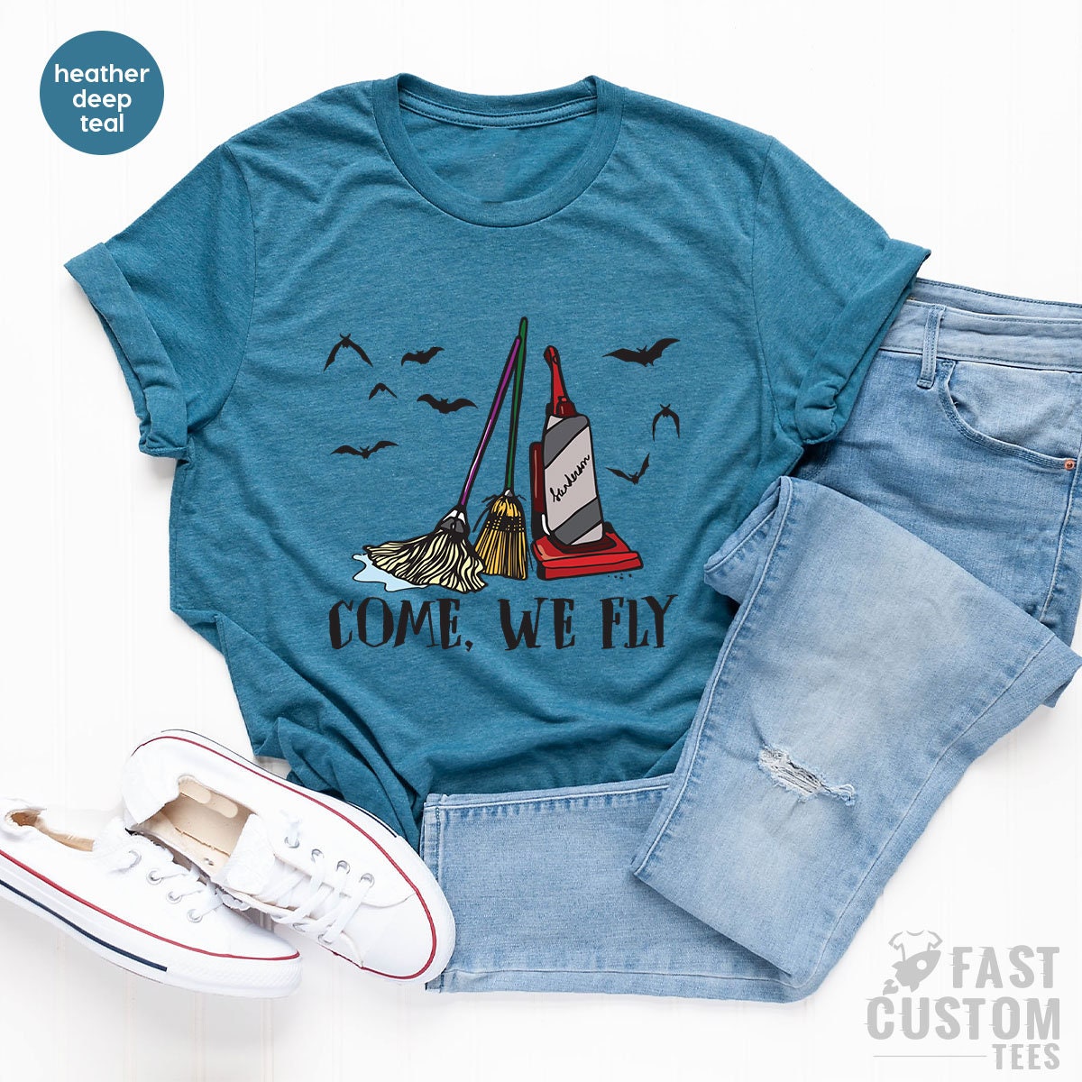 Discover Come We Fly Shirt, Halloween Shirt, Hocus T-Shirt, Funny Halloween Movie TShirt, Witch T Shirt, Fall Clothing, Halloween Gift For Women