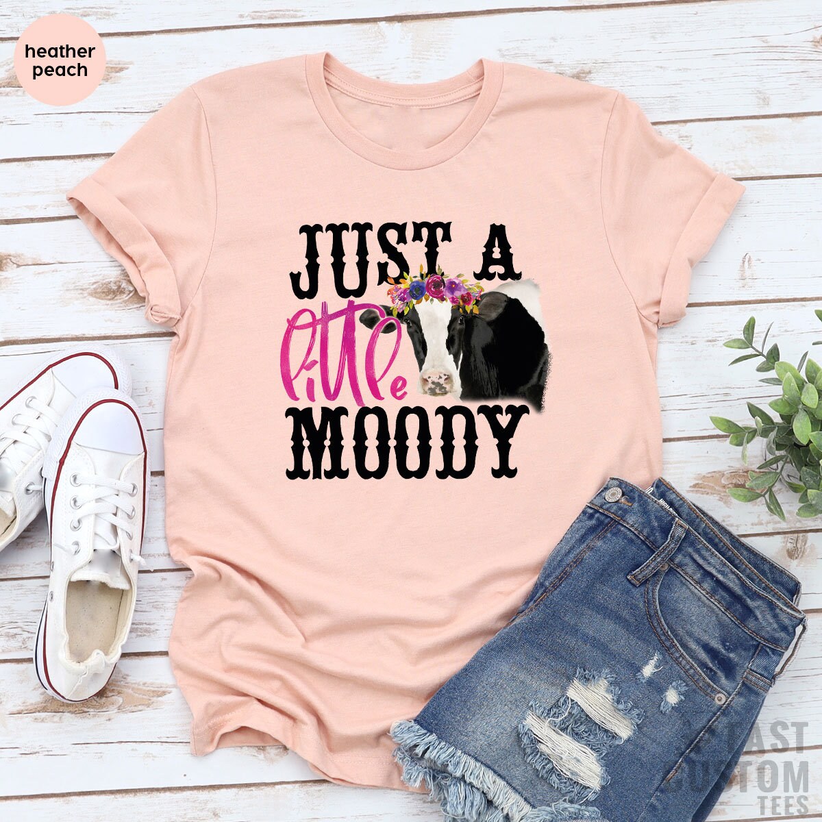 Funny Cow Shirt Just A Little Moody T 