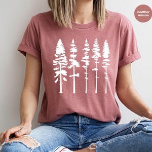 Pine Tree Shirt, Pine Tree T Shirt, Camping Shirt, Hiking Shirt, Adventure Shirts, Nature Lover Gift, Outdoors Shirt image 2