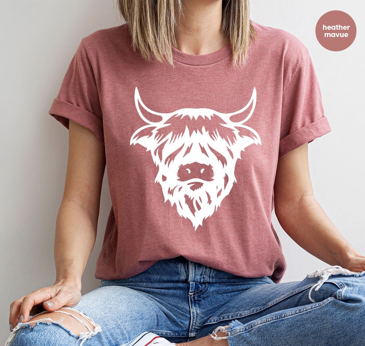 Graphic Tees Bull Shirt Bull Crewneck Sweatshirt Animal 