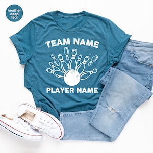 Camisetas de boliche personalizadas, presentes de boliche personalizados, moletons de boliche, camisetas de boliche infantis, camisetas personalizadas com o nome do jogador da equipe imagem 8