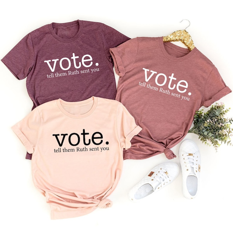 Ruth Bader Ginsburg Shirt, Vote Tell Them Ruth Sent You, Political Shirt, Feminist T-Shirt, Send Me RBG, Women's Rights Equality Shirt image 1