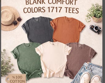 Blank Comfort Colors® Unisex Shirt, Garment-Dyed Heavyweight Cotton Tee, Comfort Colors 1717 Shirt, Vintage Tee, Soft Cotton Relaxed Fit Tee