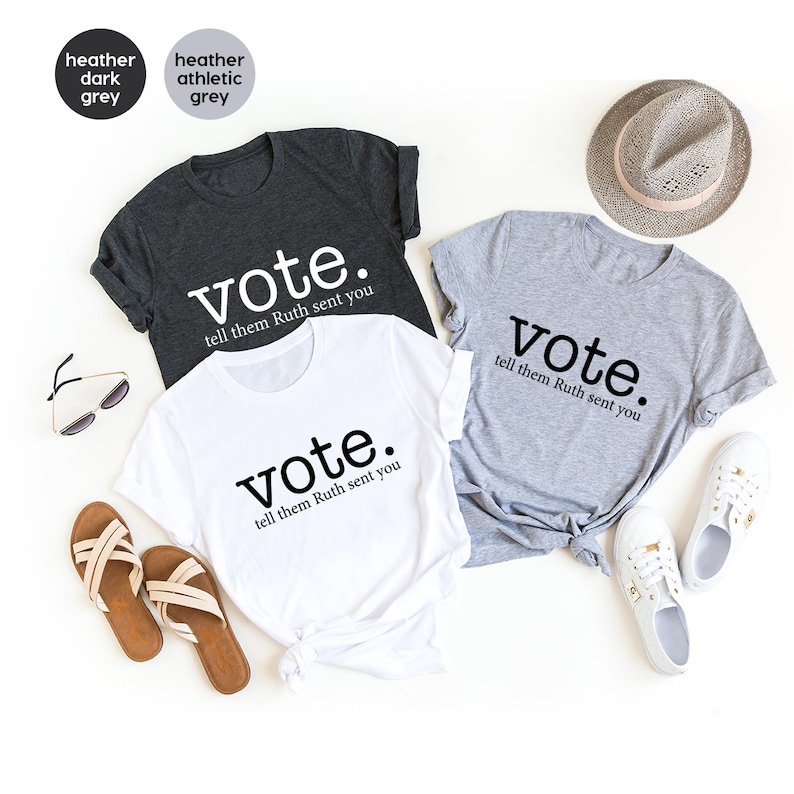 Ruth Bader Ginsburg Shirt, Vote Tell Them Ruth Sent You, Political Shirt, Feminist T-Shirt, Send Me RBG, Women's Rights Equality Shirt image 6