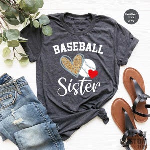 Baseball Sister Shirt, Softball Sister Shirt, Baseball Sister T-Shirt, Baseball Fan Sister Shirt, Baseball Little Sister, Baseball Lover Tee image 1