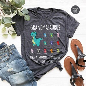 Custom Grandma T-Shirt, Personalized Grandma Gifts, Funny Grandmasaurus Shirt, Mothers Day Shirt, New Grandma Gift, Great Grandma Gifts
