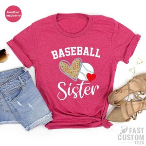 Baseball Sister Shirt, Softball Sister Shirt, Baseball Sister T-Shirt, Baseball Fan Sister Shirt, Baseball Little Sister, Baseball Lover Tee image 7