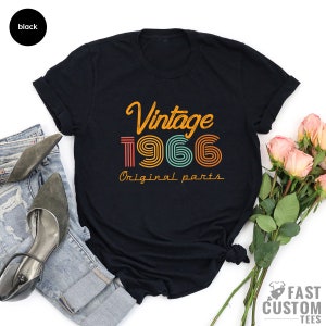 60-årsdagströja, vintage-T-shirt, vintage 1966-tröja, 60-årsdagspresent för kvinnor, 60-årsdagströja herr, retroskjorta, vintageskjortor bild 2
