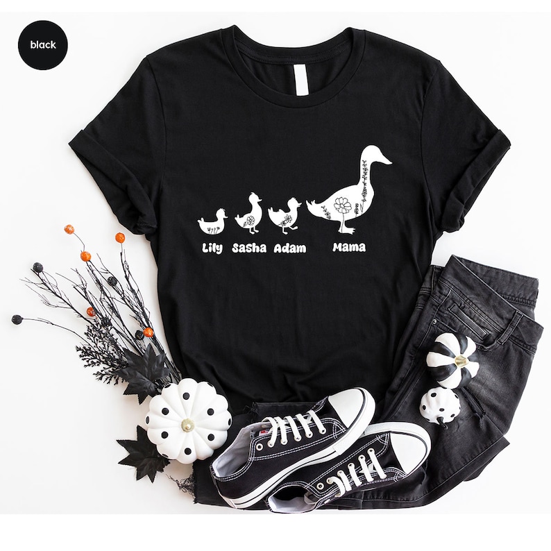 Camiseta personalizada para el Día de la Madre, Camiseta de mamá pato adorable, Regalos personalizados para mamá, Camiseta infantil de mamá pato, Regalos para el Día de la Madre, Sudadera personalizable para mamá imagen 5