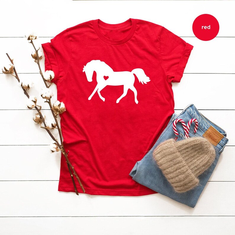 Horse Lover Shirt, Horse Lover T Shirt, Horse With Heart Tee, Horse T Shirts, Horse Lover Gift, Vet Shirt, Gift For Horse Lover, Horse Tee image 3