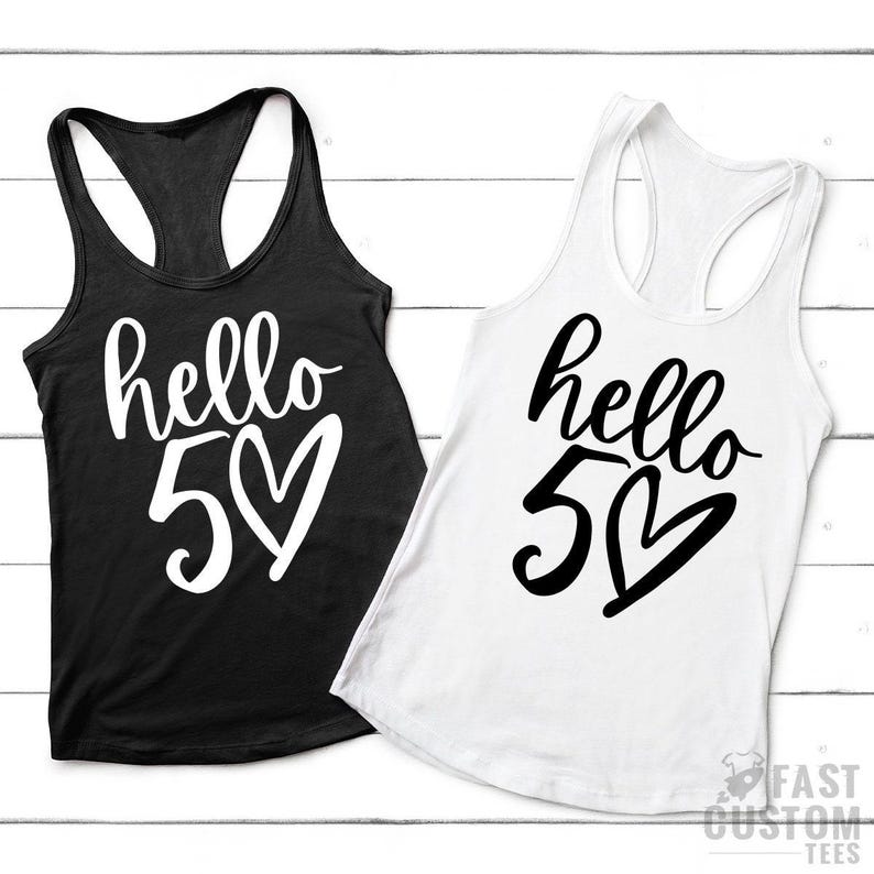 50th Birthday Shirt, Hello 50 TShirt, Fifty Years Old Gift, Hello Fifty Shirt, 50 Years Old Shirt, Birthday T Shirt, 50th Birthday Gift image 5