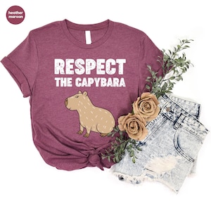 Vintage Capybara Shirt, Capybara Clothing, Capybara T-Shirt, Capybara Crewneck Sweatshirt, Capybara Graphic Tees, Gift for Him, Gift for Her image 3
