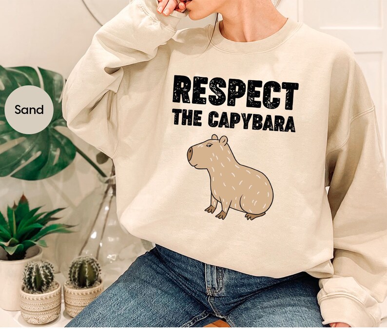 Vintage Capybara Shirt, Capybara Clothing, Capybara T-Shirt, Capybara Crewneck Sweatshirt, Capybara Graphic Tees, Gift for Him, Gift for Her image 6