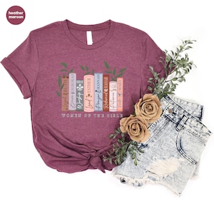 Bible Verse Shirt, Religious Gift, Christian Shirts for Women, Floral T-Shirt, Christian Gifts, Faith Shirt, Christian Apparel, Gift for Her image 4