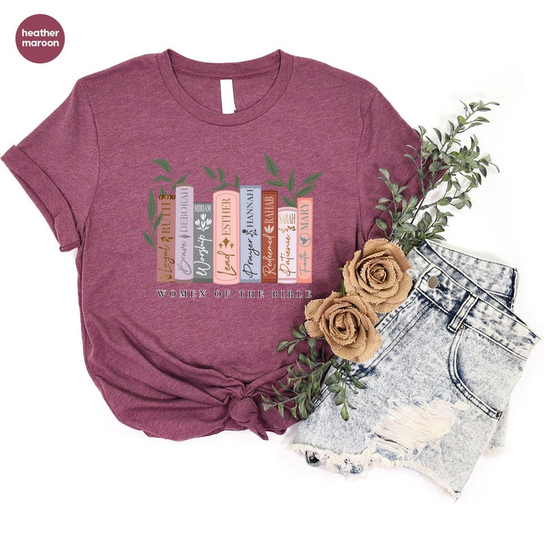 Bible Verse Shirt, Religious Gift, Christian Shirts for Women, Floral T-Shirt, Christian Gifts, Faith Shirt, Christian Apparel, Gift for Her image 4