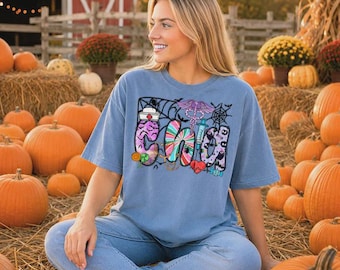 Comfort Colors® Halloween Nurse Shirt, Registered Nurse Graphic Tee, RN Medical Worker Gift, Nursing Apparel, Healthcare Worker Tee
