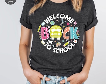 School Bus Graphic Tees, Back To School Toddler Tee, Kids Back To School Tee, First Day Of School Shirt, Welcome Back To School Tshirt