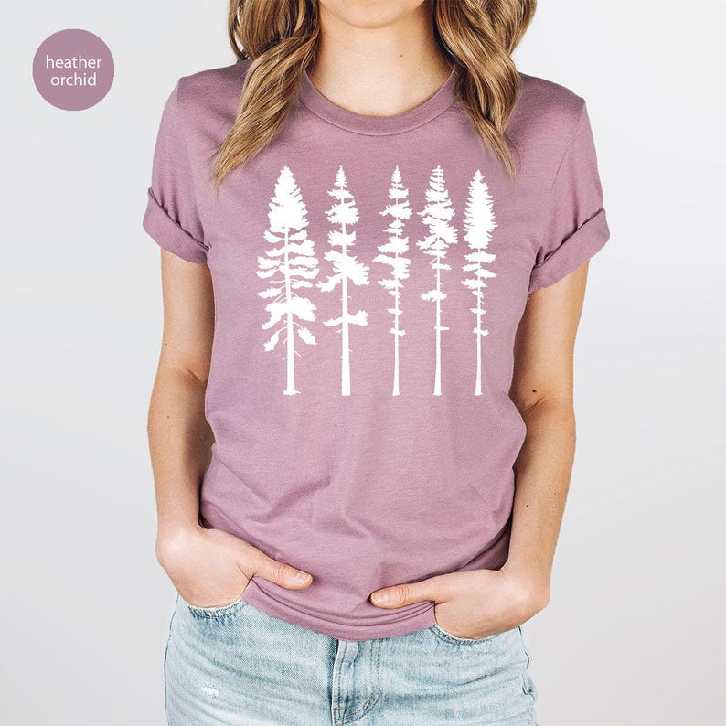 Pine Tree Shirt, Pine Tree T Shirt, Camping Shirt, Hiking Shirt, Adventure Shirts, Nature Lover Gift, Outdoors Shirt image 7
