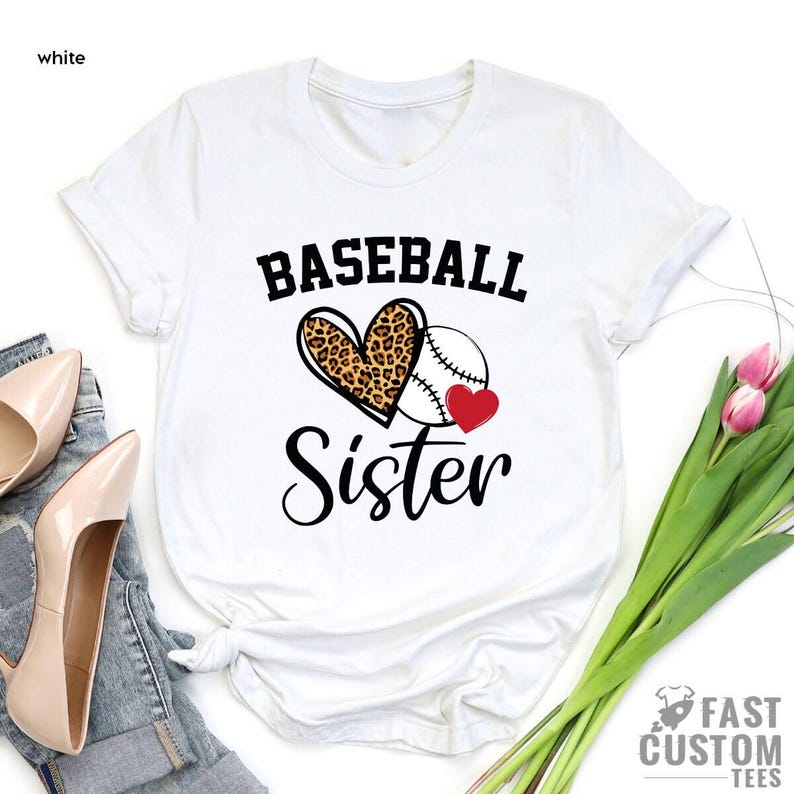 Baseball Sister Shirt, Softball Sister Shirt, Baseball Sister T-Shirt, Baseball Fan Sister Shirt, Baseball Little Sister, Baseball Lover Tee image 4