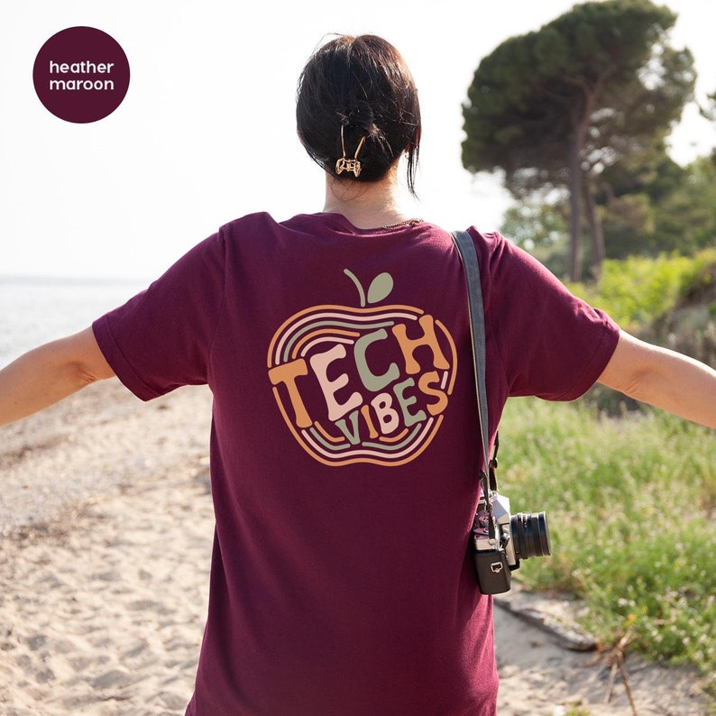 Retro Technology Teacher Shirt, Tech Technology Gifts, Graphic Tees, Teacher Appreciation Gifts, Back To School, Computer Teacher Gift image 5
