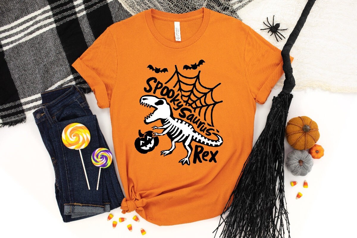 Halloween Shirt Halloween Dinosaur Shirt Spooky Season - Etsy 