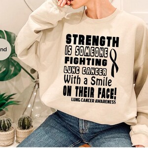 Lung Cancer Awareness T-Shirt, Cancer Warrior Shirt, Lung Cancer Survivor Shirt, Cancer Gifts, Cancer Ribbon Tee, Cancer Support Shirt image 7