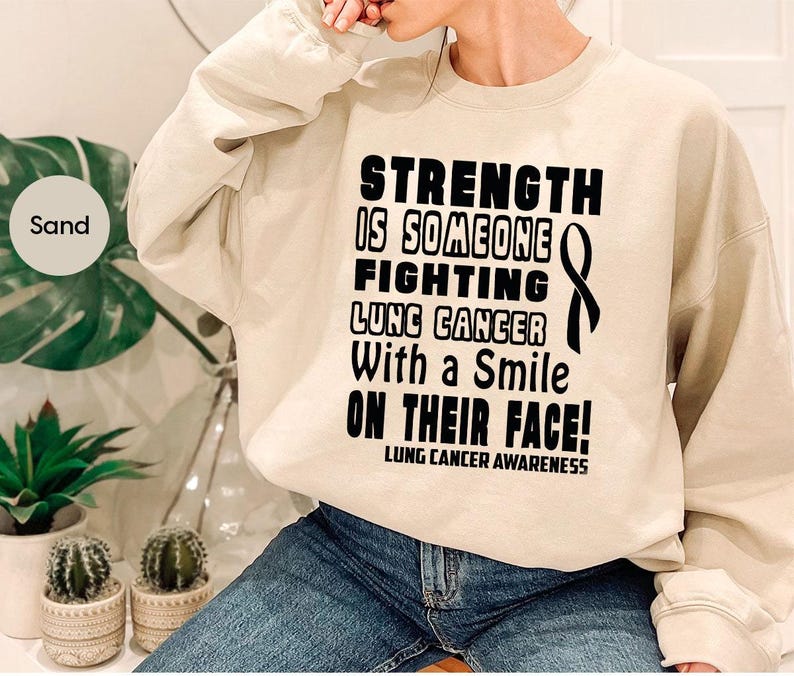 Lung Cancer Awareness T-Shirt, Cancer Warrior Shirt, Lung Cancer Survivor Shirt, Cancer Gifts, Cancer Ribbon Tee, Cancer Support Shirt image 7