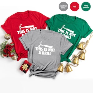 T-shirt met papagrappen, T-shirt met de tekst "Dit is geen boor", grappig hamer-T-shirt, T-shirt voor Vaderdag, T-shirt voor papa, T-shirt met hamer voor klusjesman, humoristisch timmermans-T-shirt afbeelding 2