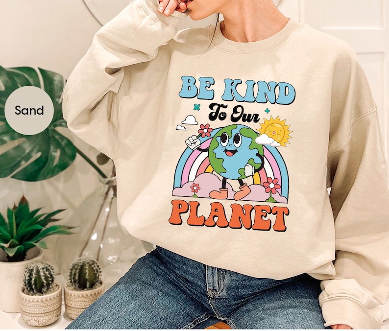 Earth Day Shirts, Planet T-shirt, Graphic Tees for Women, Be Kind to ...