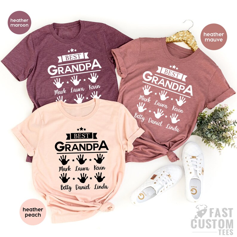 Custom title with custom names tee granny, papa, mama, ect. main image 1