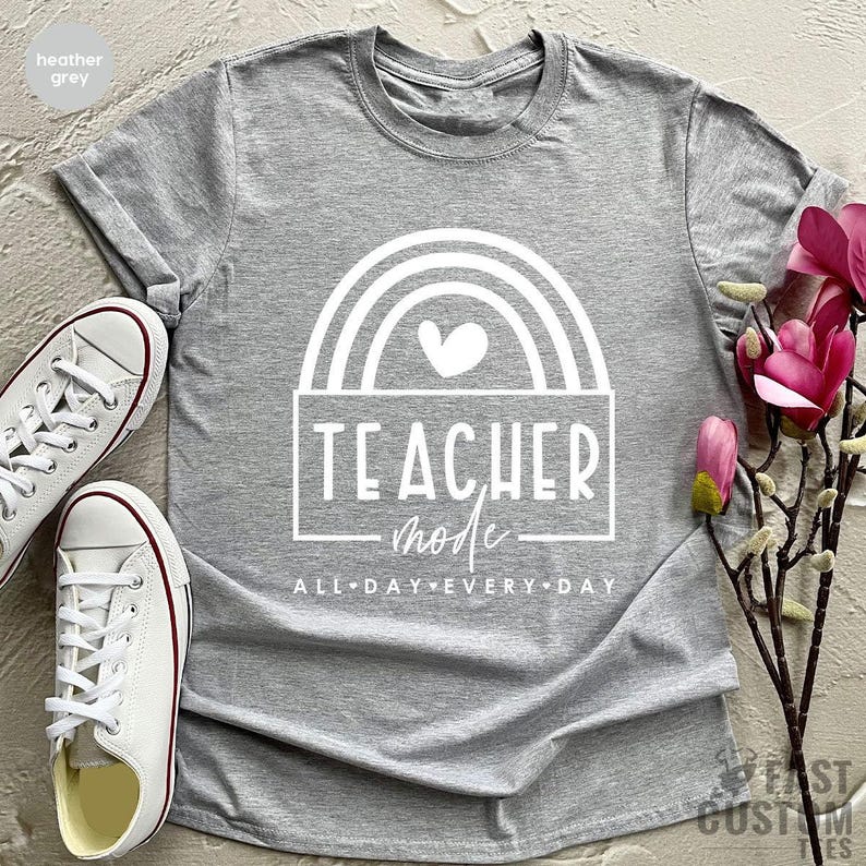 Teacher Mode Shirt, Funny Teacher Shirt, Gift For Teacher, Teacher Appreciation Shirt, Teaching Shirt image 4