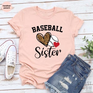 Baseball Sister Shirt, Softball Sister Shirt, Baseball Sister T-Shirt, Baseball Fan Sister Shirt, Baseball Little Sister, Baseball Lover Tee image 3