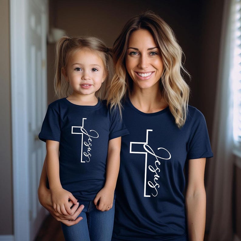 Jesus T-shirt, Christian Shirt, Vertical Cross Shirt, Christian Gift, Jesus Cross T-shirt, Religious Shirt, Inspirational Christian Shirt image 7