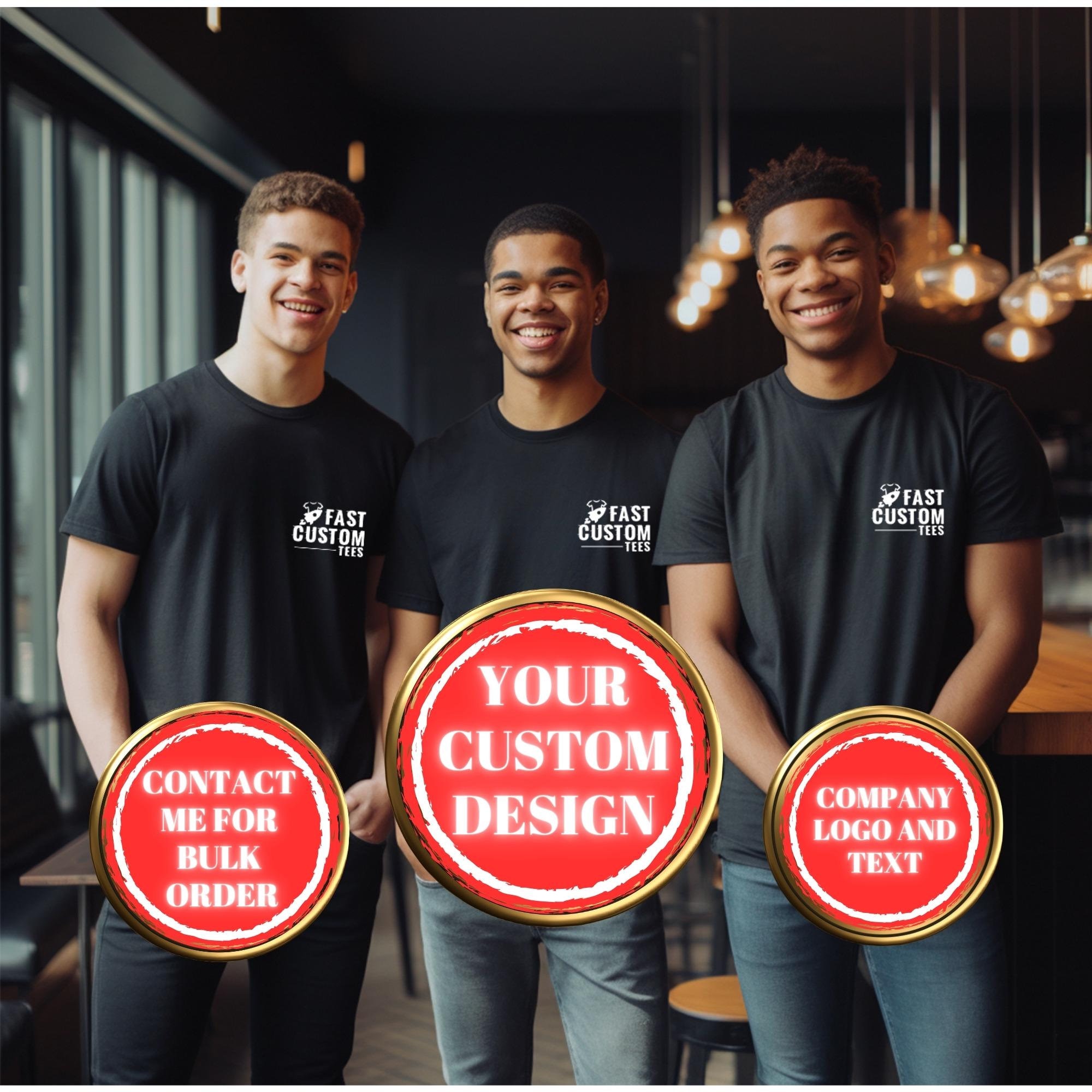Custom Logo Design Shirt Bulk Personalized Shirt Wholesale Business Logo T shirt Customized Company Logo Gifts Brand Logo Vneck Tshirt Etsy