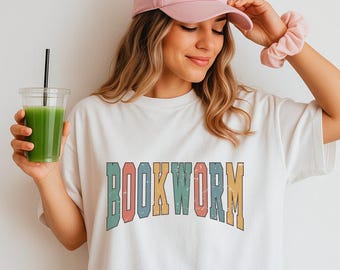 Reading Lover Typography Shirt, Pastel Literary Graphic Tee for Novel Fans, Cozy Library Aesthetic Apparel, Book Lover Gift